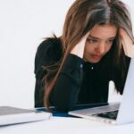 Frustrated Woman on Computer